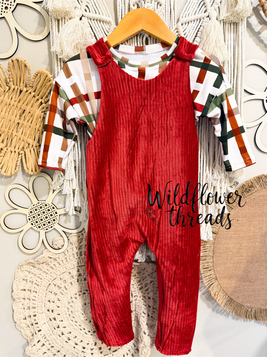 12/18 Overalls + Tee Set